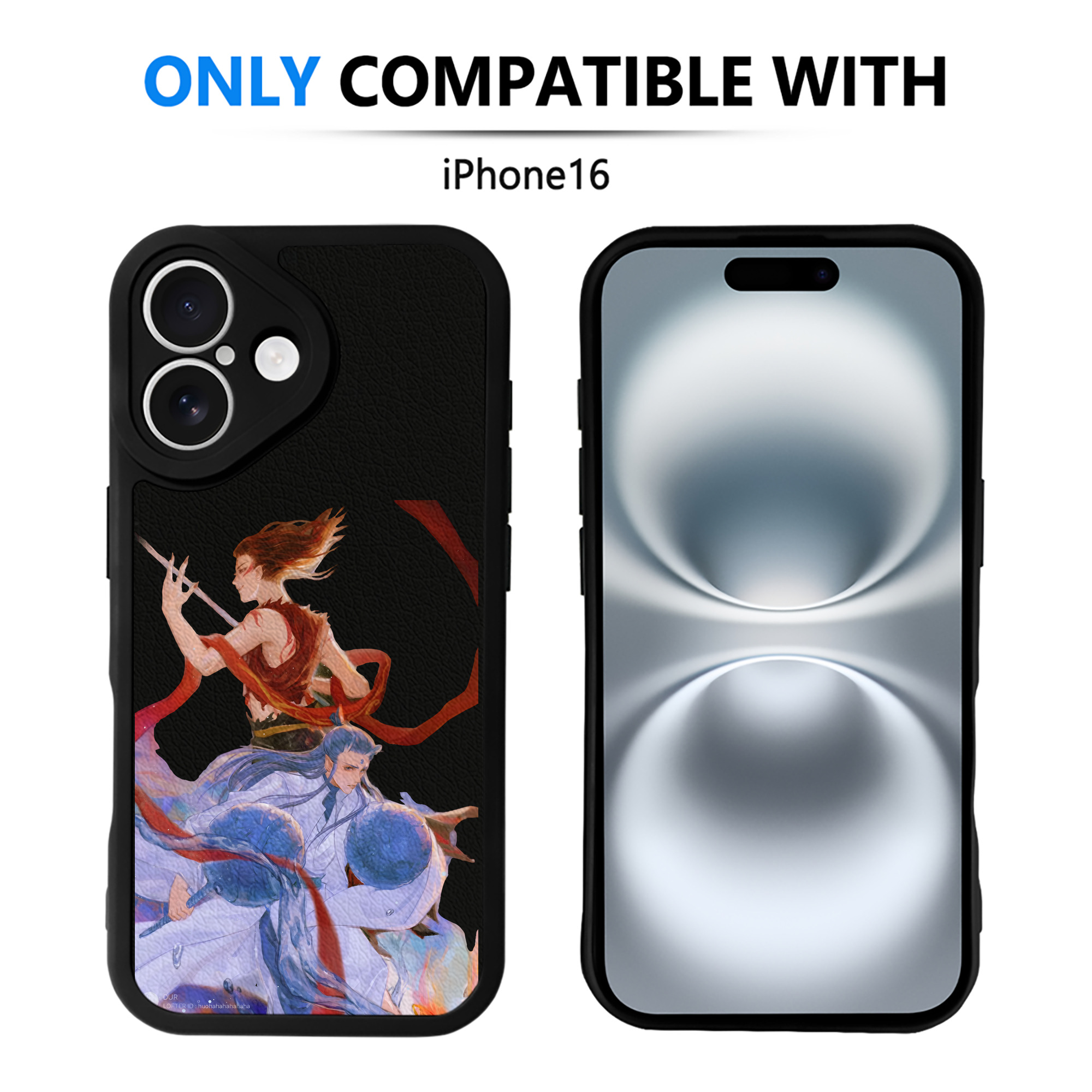（画像用） Ne Zha 2 ナタ 魔童の大暴れ 【iPhone 16シリーズ対応】シリコンスマホケース（レザー調） 材質：シリコン